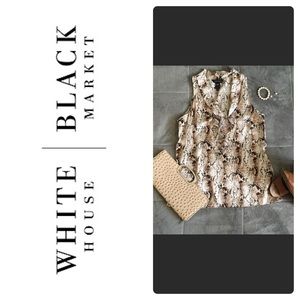 👚🐆White House Black Market Silk Blouse